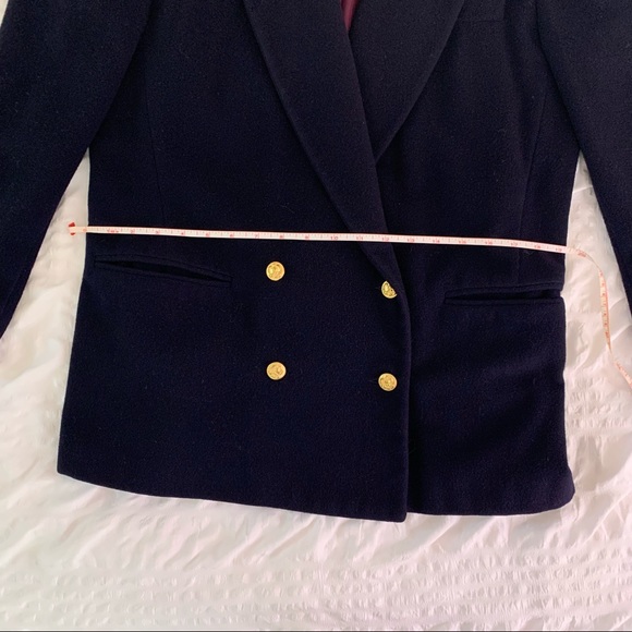 100% Cashmere Navy Blazer Jacket Vintage Stunning! - Picture 15 of 17